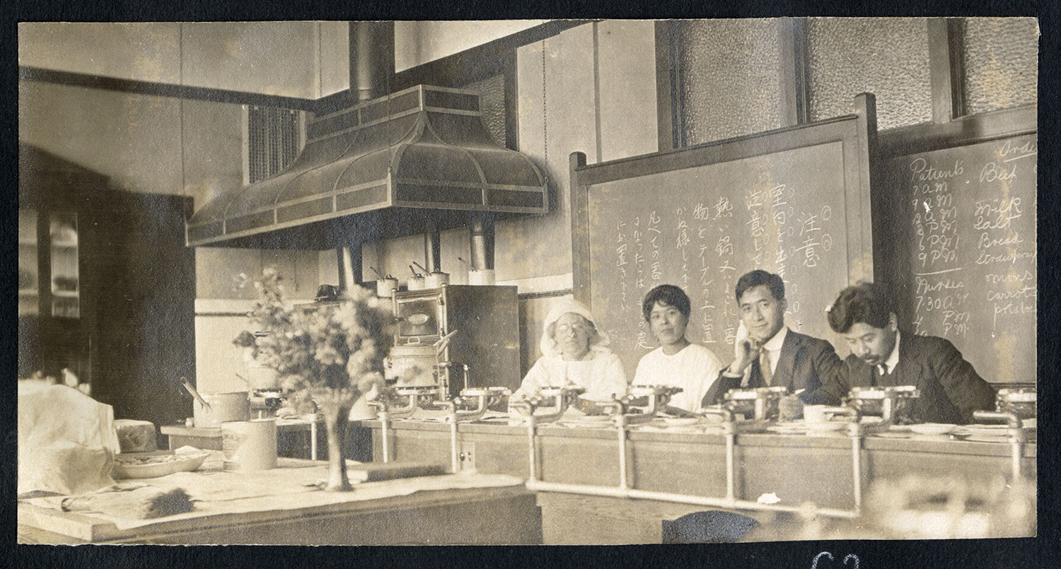 Hospital staff in the kitchen of Strathcona School