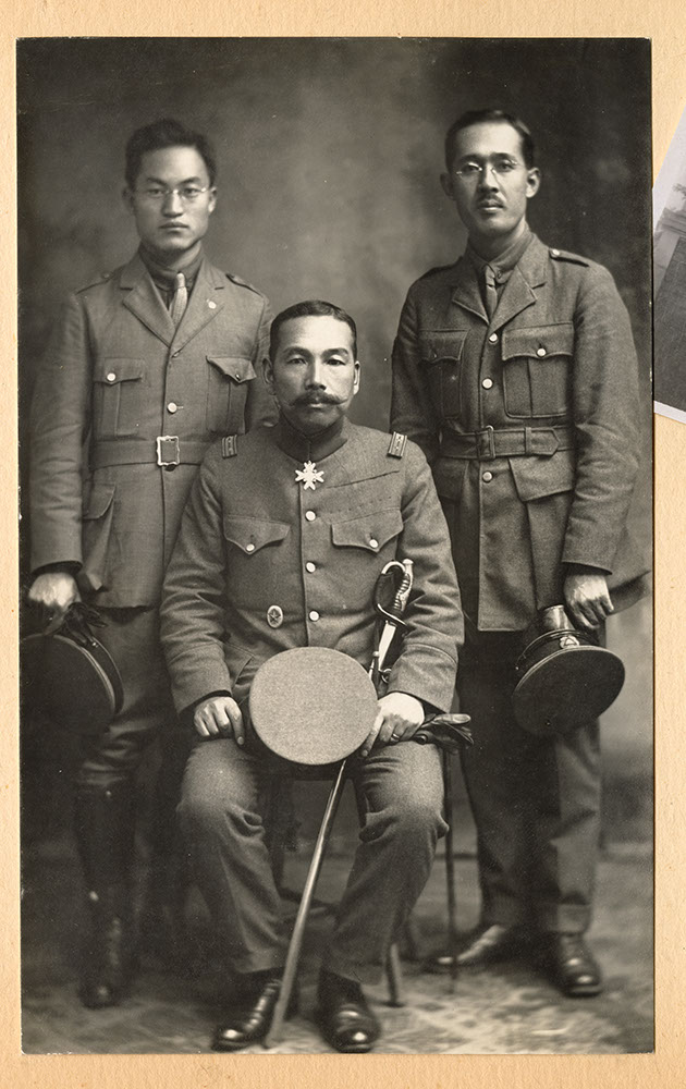 Colonel H. Hirayama, Chief, T. Sagara and R. Okumura